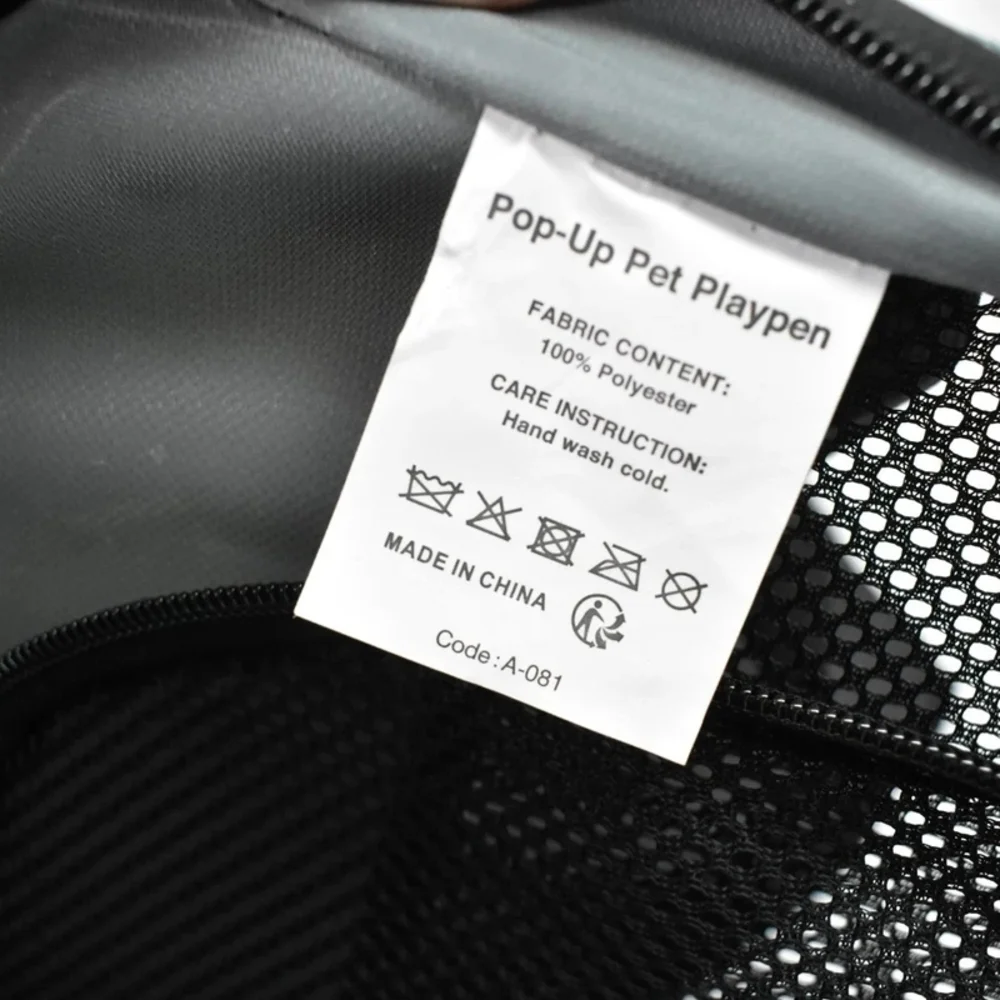 Sjedihit Black Carry Portable Playpen with Gray/White Trim